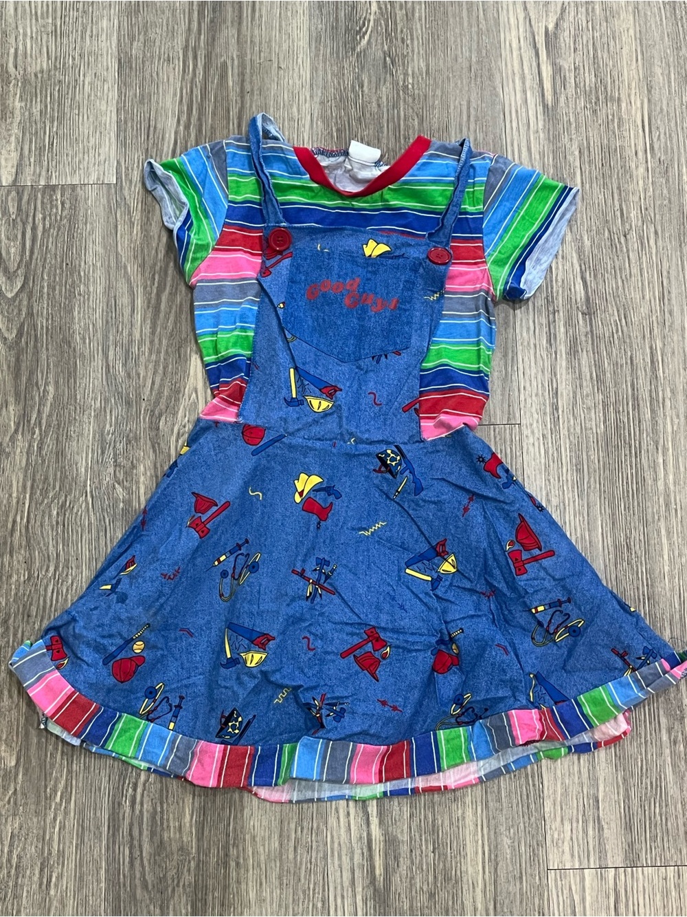 Kids Chucky Costume Dress and T-Shirt Set